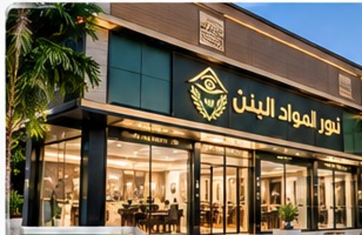 واجهة معرض نور العين لمواد البناء